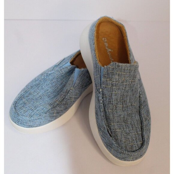 Ortho Comfoot Women's Slip On Mules Lt. Blue Tweed Casual Shoes Size 37 US 7 - Picture 11 of 11